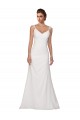 Soft Chiffon Chapel Train V-Neck Sheath Wedding Dress Armadale