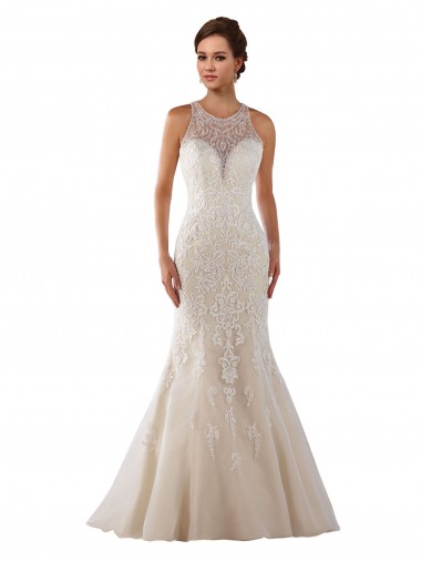 Lace Chapel Train Sweetheart Mermaid Bridal Gown Armadale
