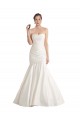 Satin Low Back Chapel Train Strapless Mermaid Beach Wedding Dress Armadale