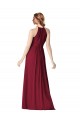 Chiffon Long Halter Neck Burgundy A-Line Evening Gowns / Bridesmaid Dresses Armadale