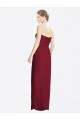 Soft Chiffon Long Sweetheart Burgundy Sheath Bridesmaid Dress Armadale