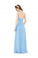 Soft Chiffon Low Back Long V-Neck Sheath Bridesmaid Dress Armadale