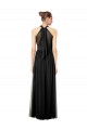 Soft Chiffon Keyhole Back Long Halter Neck Hunter A-Line Bridesmaid Dress Armadale