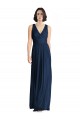 Chiffon Long Floor Length V-Neck A-Line Bridesmaid Dress Armadale