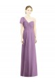 Soft Chiffon Open Back Long One Shoulder A-Line Formal Dress / Bridesmaid Dress Armadale