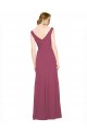 Soft Chiffon Long V-Neck Mauve Taupe A-Line Bridesmaid Dress Armadale