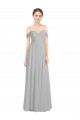 Lxue Chiffon Low Back Long Off the Shoulder A-Line Bridesmaid Dress Armadale