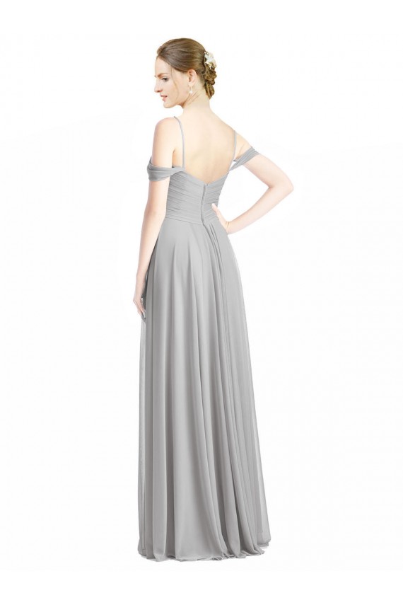 Lxue Chiffon Low Back Long Off the Shoulder A-Line Bridesmaid Dress Armadale