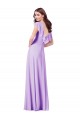 Soft Chiffon V-Back Long V-Neck Lilac A-Line Bridesmaid Dress / Formal Dress Armadale
