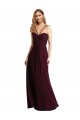 Chiffon Open Back Long Spaghetti Straps A-Line Wedding Party Dress Armadale