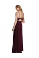 Chiffon Open Back Long Spaghetti Straps A-Line Wedding Party Dress Armadale