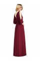 Soft Chiffon V-Back Long V-Neck Trumpet Formal Dress / Bridesmaid Dress Armadale