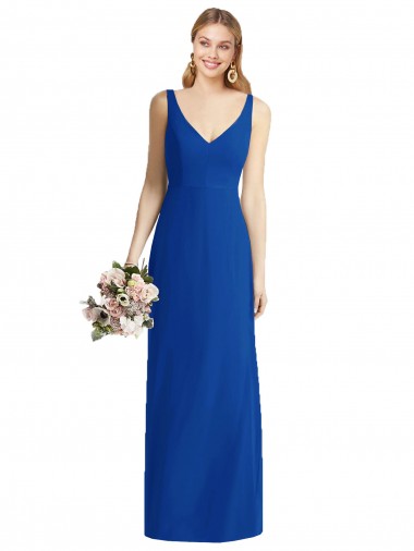 Soft Chiffon Long Sweetheart Royal Blue Mermaid Bridesmaid Dress Armadale