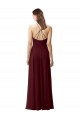 Soft Chiffon Criss Cross Back Long Halter Neck A-Line Bridesmaid Dress Armadale