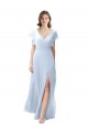 Soft Chiffon Open Back Long V-Neck A-Line Bridesmaid Dress / Formal Dress Armadale