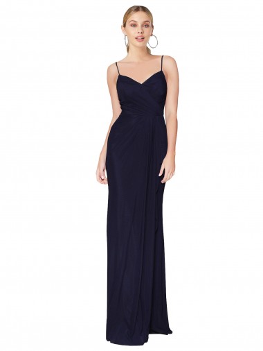 Soft Chiffon V-Back Long Spaghetti Straps Mermaid Bridesmaid Dress / Formal Dress Armadale