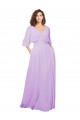 Lxue Chiffon Low Back Long V-Neck A-Line Bridesmaid Dress Armadale