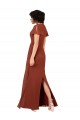 Soft Chiffon Long V-Neck Sea Glass A-Line Bridesmaid Dress / Formal Dress Armadale