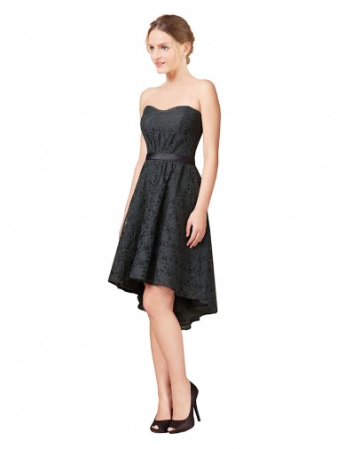 Lace Knee Length Sweetheart A-Line High Low Bridesmaid Dress Armadale