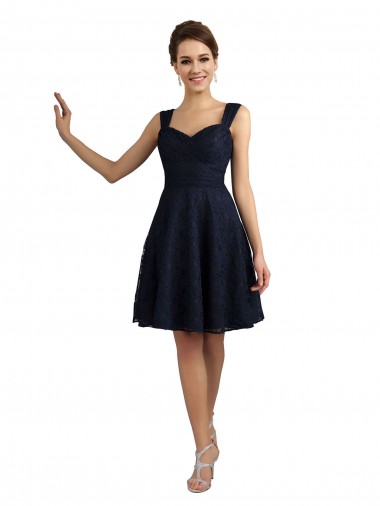 Lace Knee Length Sweetheart A-Line Bridesmaid Dresses Armadale