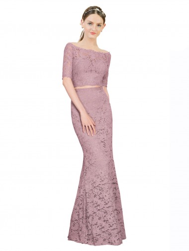 Lace Long Off the Shoulder Mermaid Formal Dress / Bridesmaid Dress Armadale