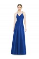 Satin Criss Cross Open Back Long Spaghetti Straps A-Line Bridesmaid Dress Armadale