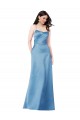 Satin Criss Cross Back Long Spaghetti Straps Sheath Formal Evening Gown / Prom Dress / Bridesmaid Dress Armadale