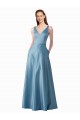 Satin Long High Neck A-Line Black Tie Prom Dress / Bridesmaid Dress Armadale