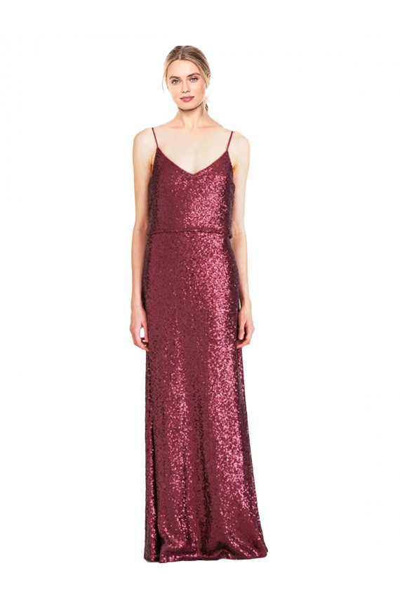 Sequin Long Halter Neck A-Line Formal Evening Gown / Prom Dress / Bridesmaid Dress Armadale