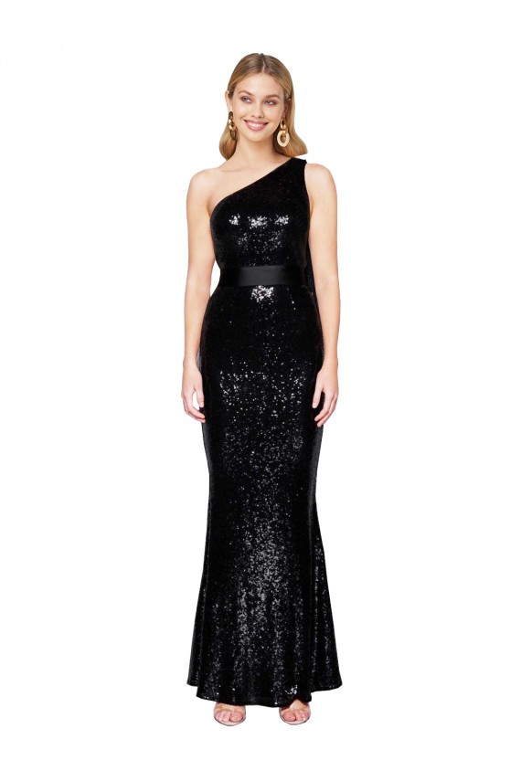 Sequin Long One Shoulder Mermaid Formal Evening Gown / Prom Dress / Bridesmaid Dress Armadale