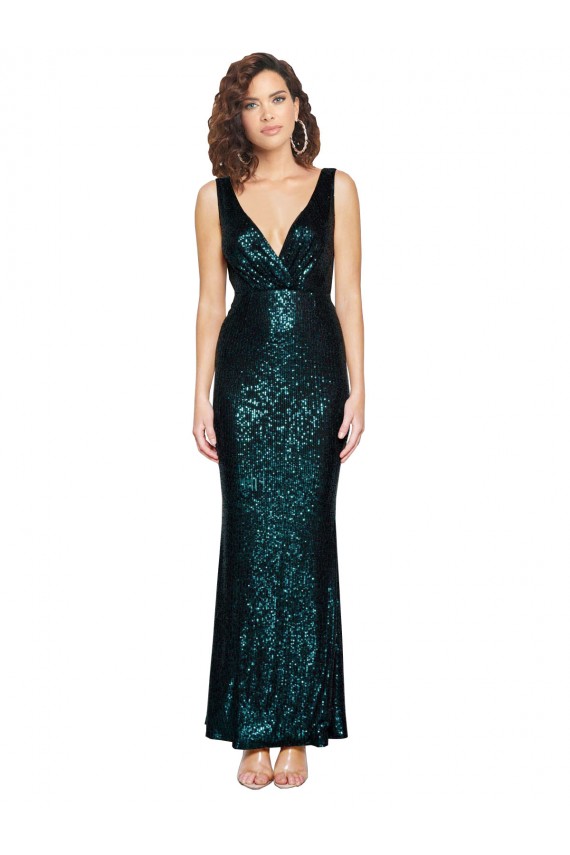Sequin Long V-Neck Mermaid Bridesmaid Dress / Evening Dress Armadale