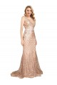 Sequin & Sparkling Sequin V-Back Long V-Neck Mermaid Formal Plus Size Evening Gown / Prom Dress / Bridesmaid Dress Armadale