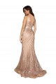 Sequin & Sparkling Sequin V-Back Long V-Neck Mermaid Formal Plus Size Evening Gown / Prom Dress / Bridesmaid Dress Armadale