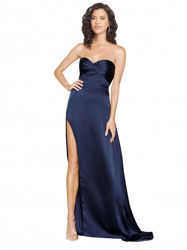 Silk like Satin Low Back Long Sweetheart A-Line Formal Evening Gown / Prom Dress / Bridesmaid Dress Armadale