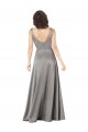 Silk like Satin Long V-Neck A-Line Formal Evening Gown / Prom Dress / Bridesmaid Dress Armadale
