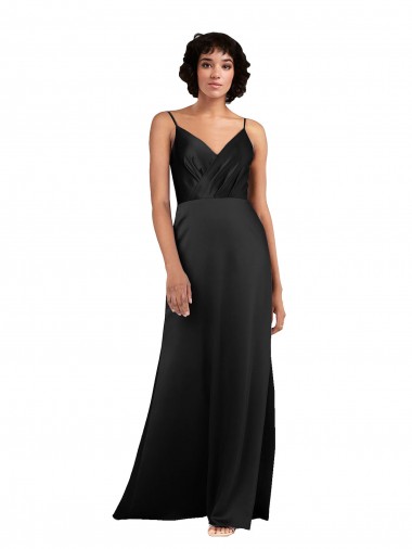 Silk like Satin Long V-Neck Column Formal Evening Gown / Prom Dress / Bridesmaid Dress Armadale