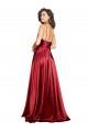 Silk like Satin Low Back Long Spaghetti Straps A-Line Black Tie Evening Dress / Prom Dress / Bridesmaid Dress Armadale
