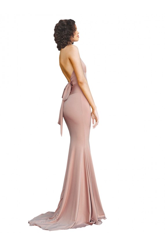 Spandex Low Back Long V-Neck Mermaid Formal Evening Gown / Prom Dress / Bridesmaid Dress Armadale