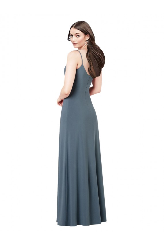 Spandex Low Back Long V-Neck A-Line Prom Dress / Bridesmaid Dress Armadale