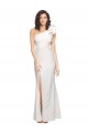 Stretch Crepe Long One Shoulder Ivory Sheath Formal Evening Gown / Prom Dress / Bridesmaid Dress Armadale