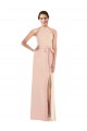 Stretch Crepe Criss Cross Back Long Halter Neck Nude Trumpet Formal Evening Gown / Prom Dress / Bridesmaid Dress Armadale