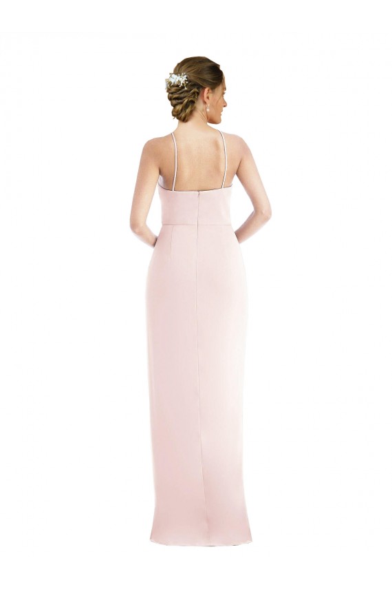 Stretch Crepe Long Halter Neck Trumpet Semi Formal Evening Dress / Prom Dress / Bridesmaid Dress Armadale