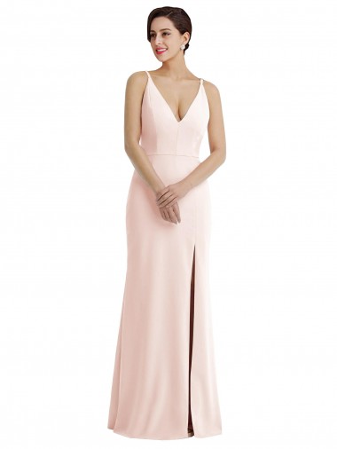 Stretch Crepe V-Back Long V-Neck Trumpet Formal Evening Gown / Prom Dress / Bridesmaid Dress Armadale