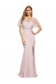 Stretch Crepe & Tulle Low Back Long One Shoulder Sheath Formal Evening Gown / Prom Dress / Bridesmaid Dress Armadale