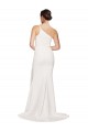 Stretch Crepe Sweep Train One Shoulder Ivory Sheath Semi Formal Evening Dress / Prom Dress / Bridesmaid Dress Armadale