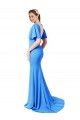 Stretch Crepe V-Back Sweep Train V-Neck Mermaid, Sheath Prom Dress / Bridesmaid Dress Armadale