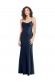 Stretch Satin Open Back Long Cowl Neck A-Line Black Tie Evening Gown / Prom Dress / Bridesmaid Dress Armadale