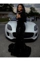 Velvet Sequin Long Sleeves One Shoulder Black Sheath Prom Dress Armadale