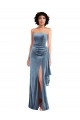 Stretch Velvet Low Back Long Strapless Sheath Formal Evening Gown / Prom Dress / Bridesmaid Dress Armadale