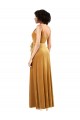 Stretch Velvet V-Back Long V-Neck Column Black Tie Evening Gown / Prom Dress / Bridesmaid Dress Armadale